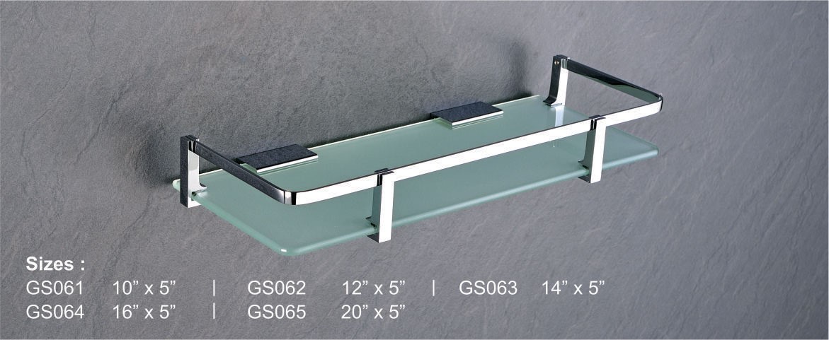 Glass Shelf by Decor Brass Bath Shelfs